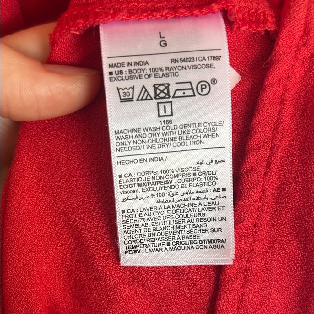 Old Navy Red Midi Dress with Button Front Detail - Picture 7 of 7